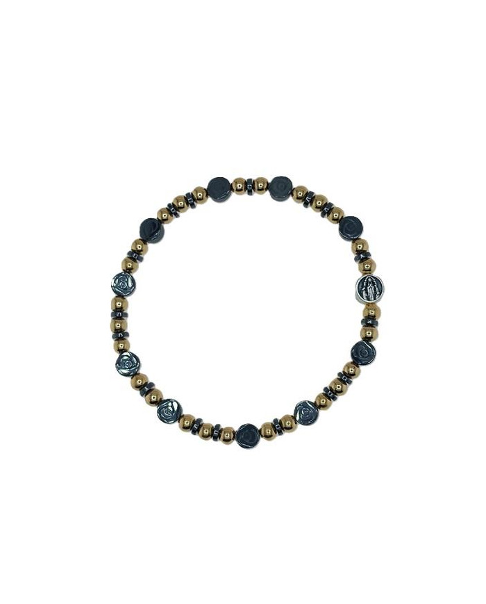 PUL DEZENA ELAST HEMATITE ROSA 6MM LS