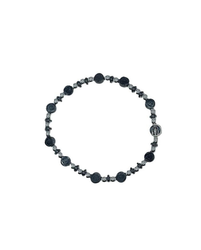 PUL DEZENA ELAST HEMATITE ROSA 6MM LS