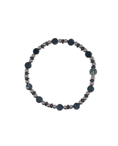 PUL DEZENA ELAST HEMATITE ROSA 6MM LS