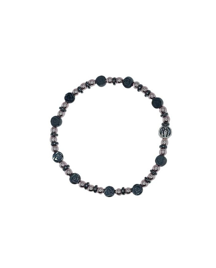 PUL DEZENA ELAST HEMATITE ROSA 6MM LS