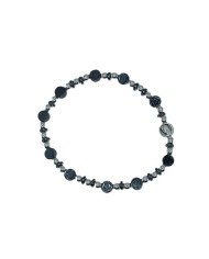 PUL DEZENA ELAST HEMATITE ROSA 6MM MJ