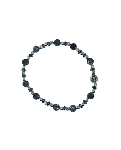 PUL DEZENA ELAST HEMATITE ROSA 6MM ML