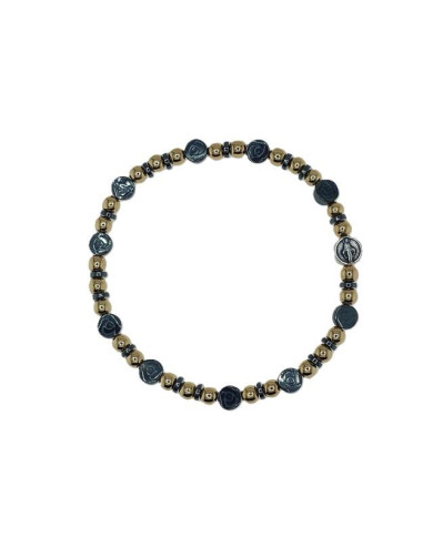 PUL DEZENA ELAST HEMATITE ROSA 6MM ML