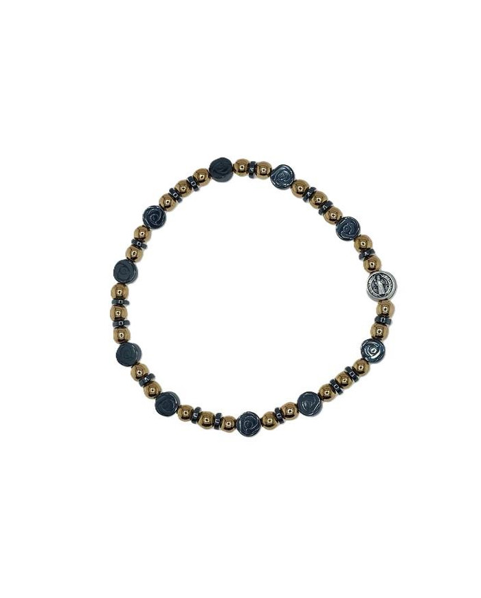 PUL DEZENA ELAST HEMATITE ROSA 6MM SB