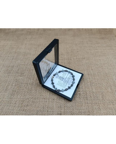 PUL DEZENA ELAST HEMATITE CRUZ 8MM