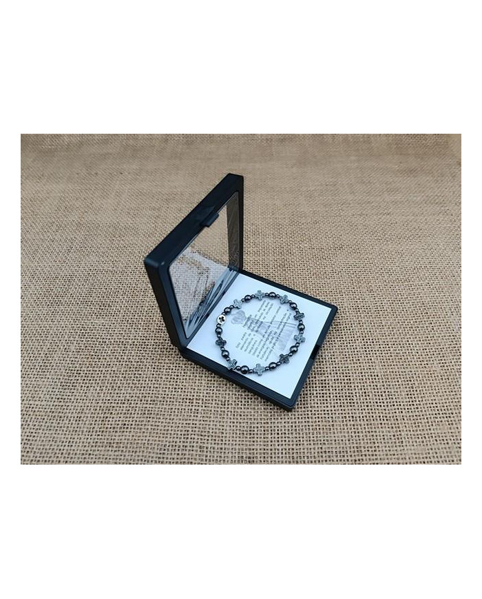 PUL DEZENA ELAST HEMATITE CRUZ 8MM