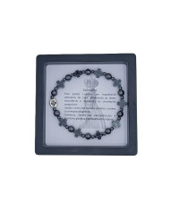 PUL DEZENA ELAST HEMATITE CRUZ 8MM