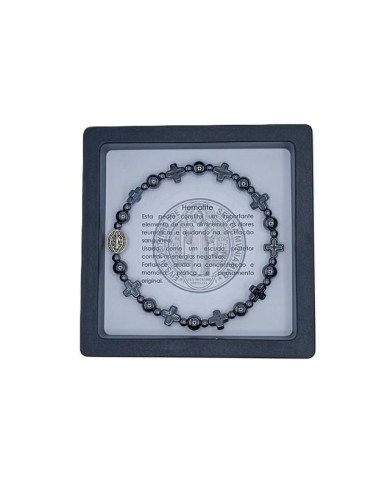 PUL DEZENA ELAST HEMATITE CRUZ 8MM SB