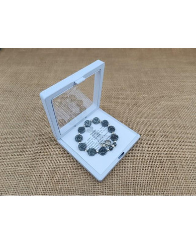 PUL DEZENA ELAST HEMATITE ROSA 12MM