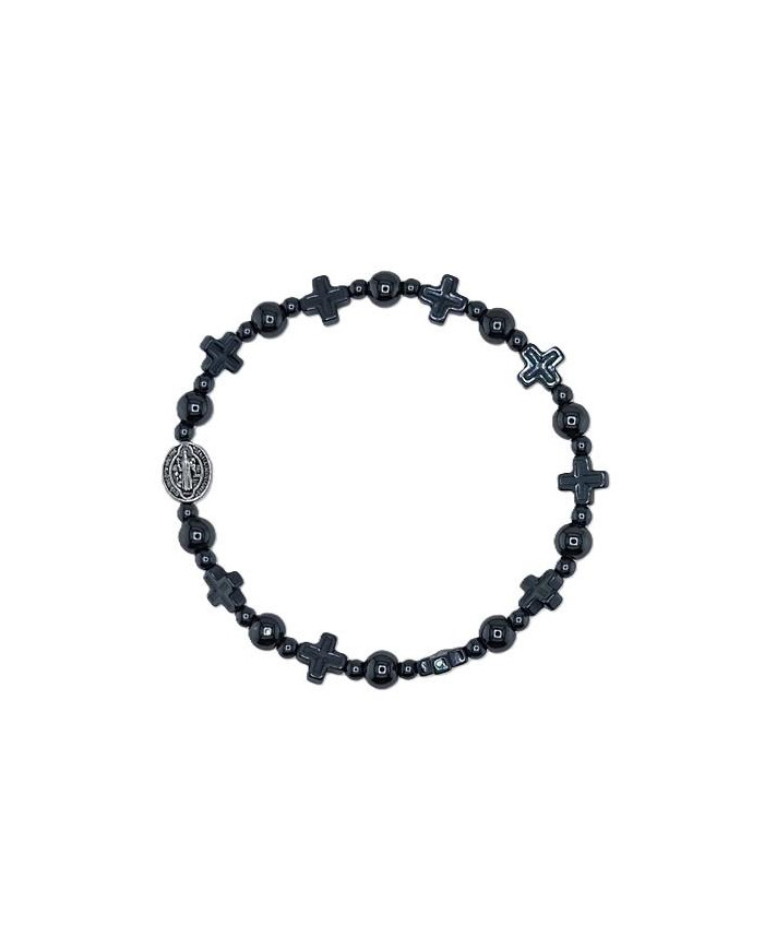 PUL DEZENA ELAST HEMATITE CRUZ 8MM SB