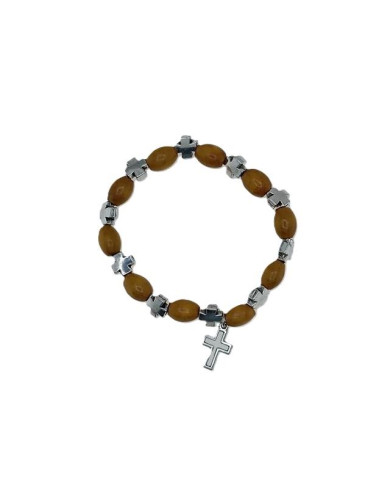 PUL DEZENA ELAST MAD OVAL 8X10MM C/CRUZES