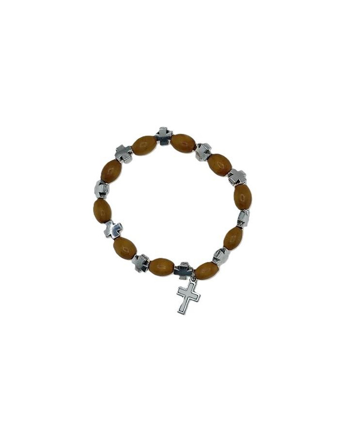 PUL DEZENA ELAST MAD OVAL 8X10MM C/CRUZES