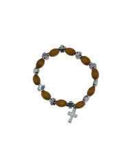 PUL DEZENA ELAST MAD OVAL 8X10MM C/CRUZES