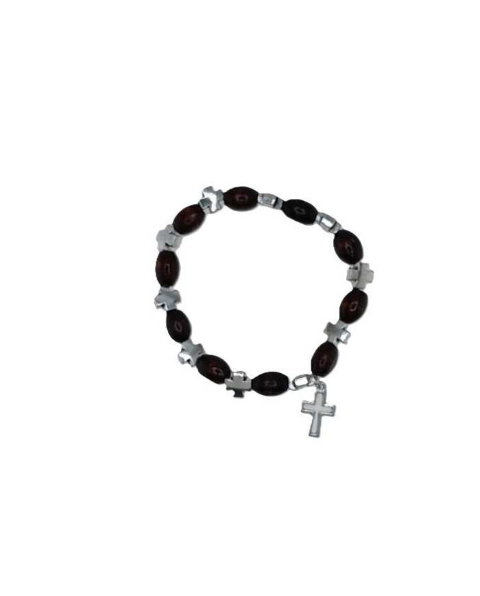 PUL DEZENA ELAST MAD OVAL 8X10MM C/CRUZES