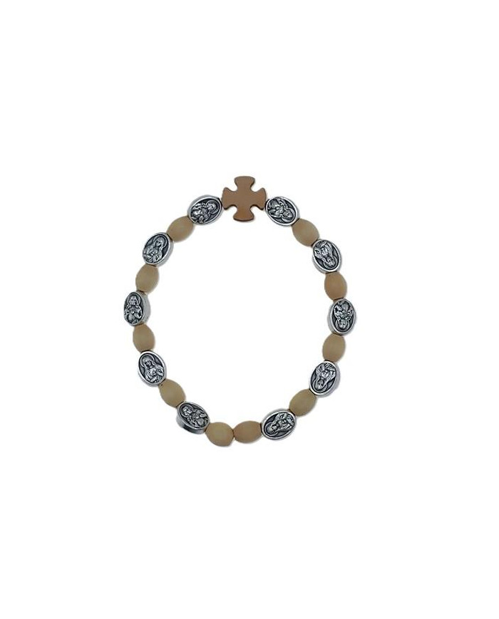 ELASTIC TEN WOOD BRACELET OVAL 8X10MM