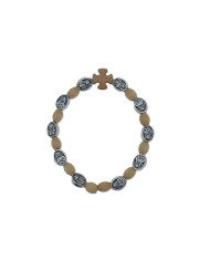 ELASTIC TEN WOOD BRACELET OVAL 8X10MM