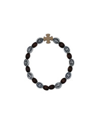 ELASTIC TEN WOOD BRACELET OVAL 8X10MM