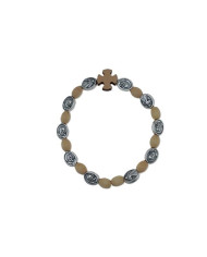 ELASTIC TEN WOOD BRACELET OVAL 8X10MM