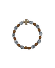 ELASTIC TEN WOOD BRACELET OVAL 8X10MM
