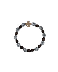 ELASTIC TEN WOOD BRACELET OVAL 8X10MM