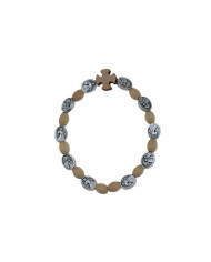 ELASTIC TEN WOOD BRACELET OVAL 8X10MM