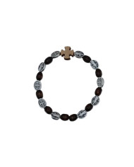 ELASTIC TEN WOOD BRACELET OVAL 8X10MM