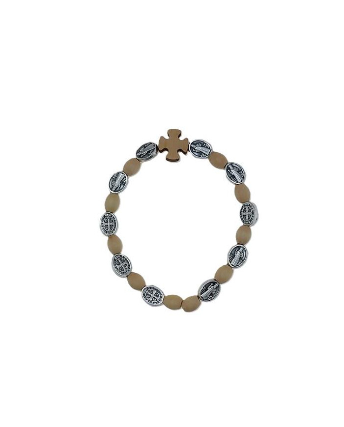 ELASTIC TEN WOOD BRACELET OVAL 8X10MM