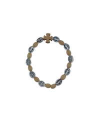 ELASTIC TEN WOOD BRACELET OVAL 8X10MM