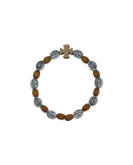 ELASTIC TEN WOOD BRACELET OVAL 8X10MM