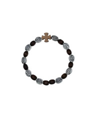 ELASTIC TEN WOOD BRACELET OVAL 8X10MM