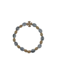 ELASTIC TEN WOOD BRACELET OVAL 8X10MM