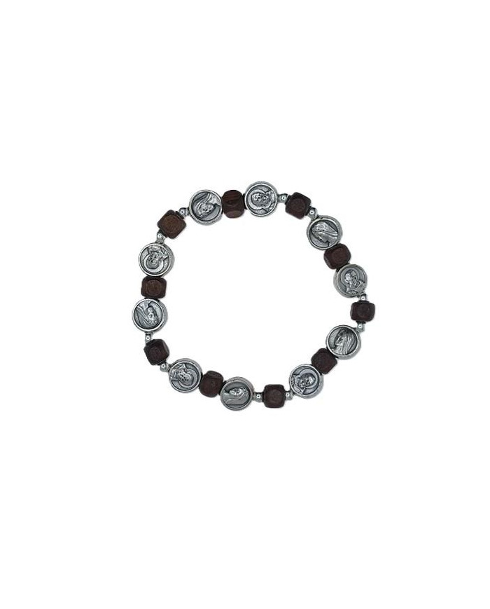 PUL DEZENA ELAST MADEIRA QUAD. 6MM MEDJUGORJE/PIO