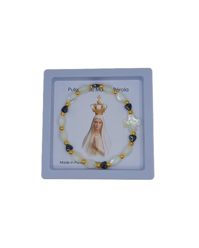 PUL DEZENA ELAST MADRE PEROLA 6MM CRUZ PX