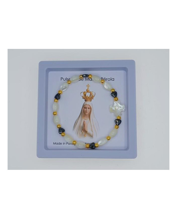 PUL DEZENA ELAST MADRE PEROLA 6MM CRUZ PX