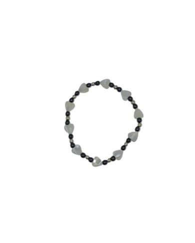 PUL DEZENA ELAST MADRE PEROLA CORACAO 8MM