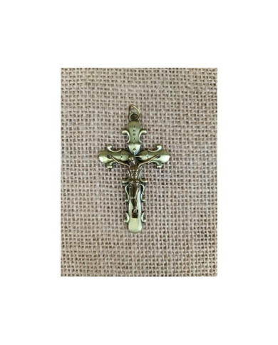 CRUZ METAL 67MM DESIGN FLORES BRONZE