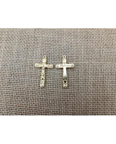 CRUZ ZAMAC ROSAS 40MM OURO