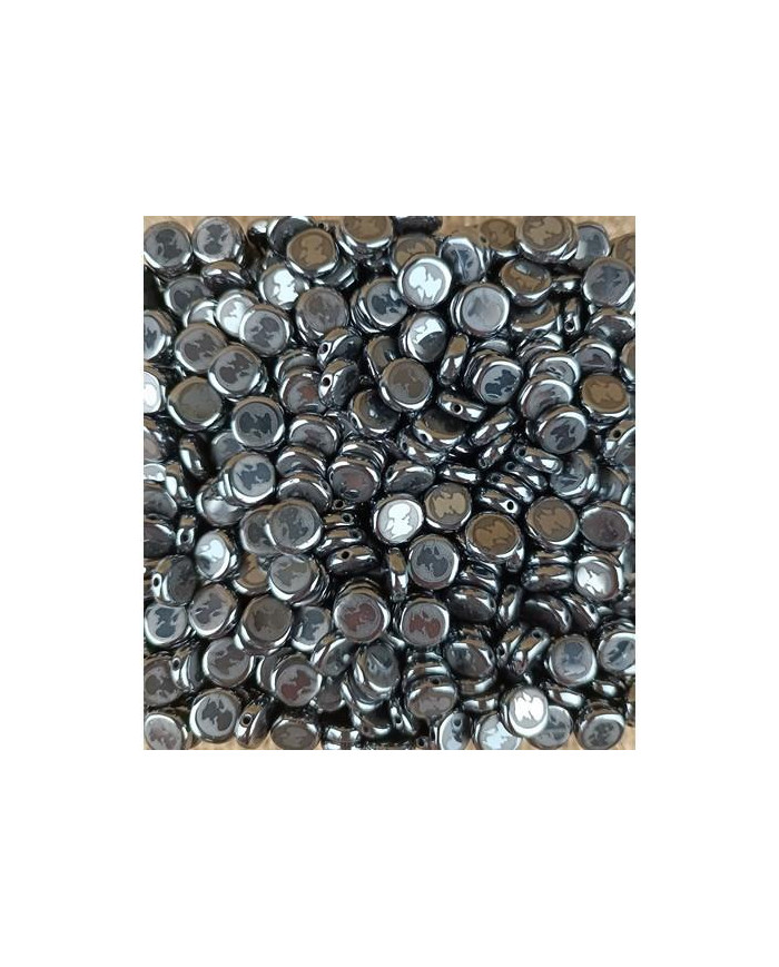 CT HEMATITE REDONDA ACHATADA 8MM