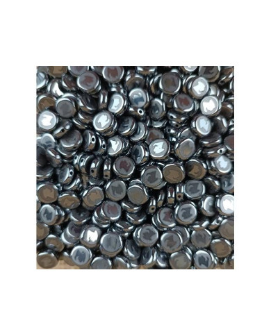 CT HEMATITE REDONDA ACHATADA 8MM