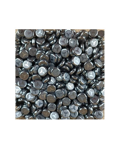 CT HEMATITE REDONDA ACHATADA 8MM