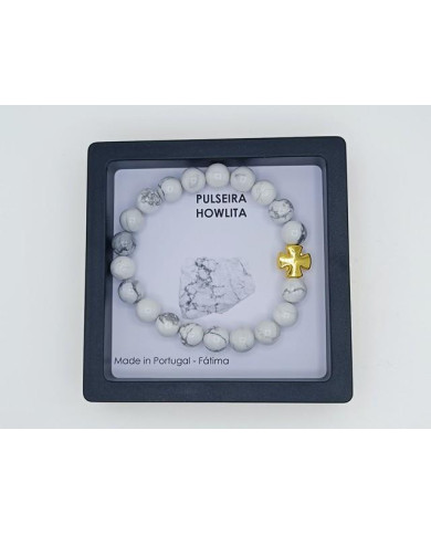 PUL ELAST PEDRA 8MM HOWLITA BRANCA CR CELTA