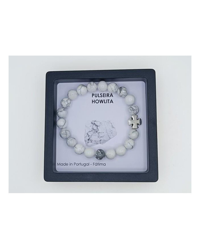 PUL ELAST PEDRA 8MM HOWLITA BRANCA CR CELTA