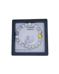 PUL ELAST PEDRA 8MM HOWLITA BRANCA CR CELTA