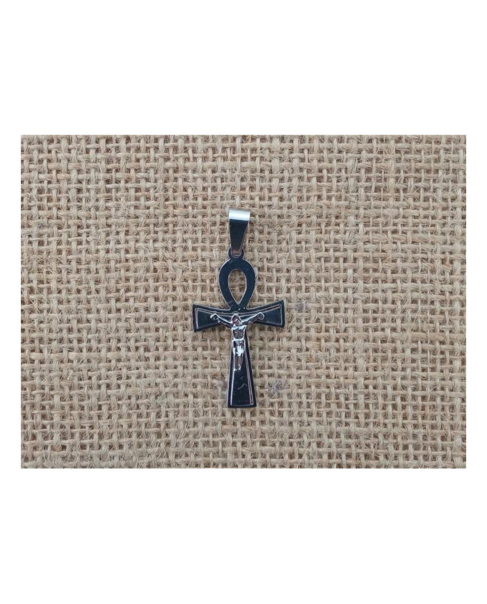 CRUZ ACO 38MM ORTODOXA CRISTO