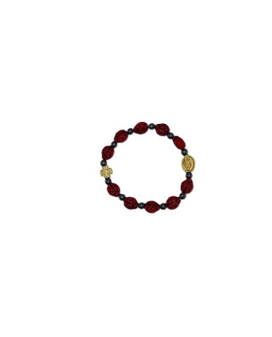 PUL DEZENA ELAST VIDRO JOANINHA 9X7MM CRIANCA