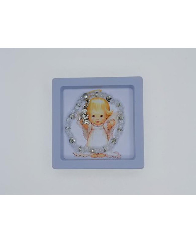 ELASTIC BRACELET GLASS CRACKLE 4MM ANGEL