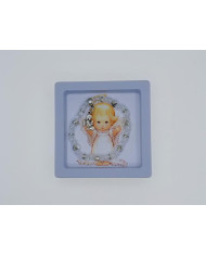 ELASTIC BRACELET GLASS CRACKLE 4MM ANGEL