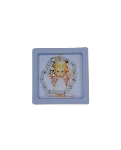 ELASTIC BRACELET GLASS CRACKLE 4MM ANGEL