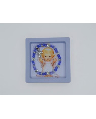 ELASTIC BRACELET GLASS CRACKLE 4MM ANGEL