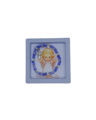 ELASTIC BRACELET GLASS CRACKLE 4MM ANGEL